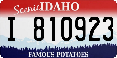 ID license plate I810923