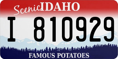ID license plate I810929