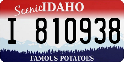 ID license plate I810938