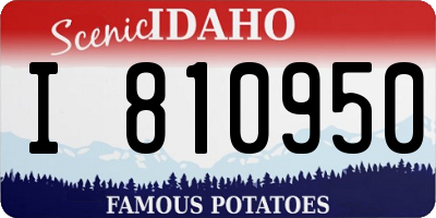 ID license plate I810950