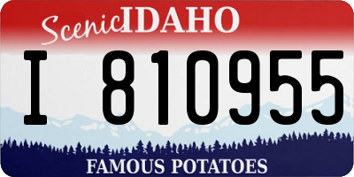 ID license plate I810955