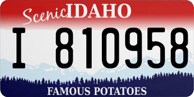 ID license plate I810958
