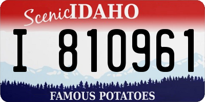 ID license plate I810961