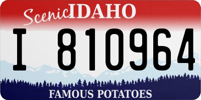 ID license plate I810964