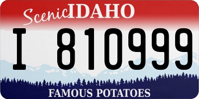 ID license plate I810999