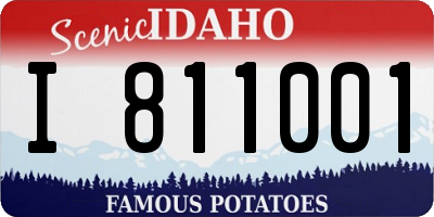 ID license plate I811001