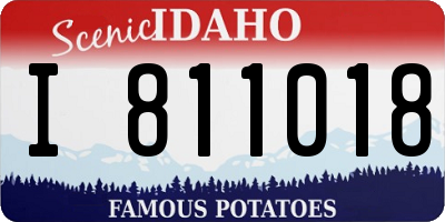 ID license plate I811018