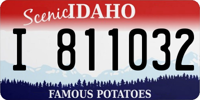ID license plate I811032