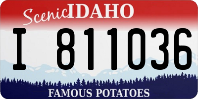 ID license plate I811036