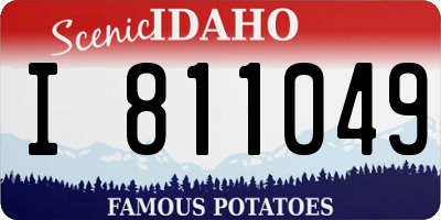 ID license plate I811049