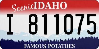 ID license plate I811075