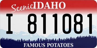 ID license plate I811081