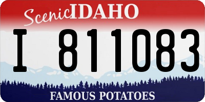 ID license plate I811083