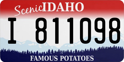 ID license plate I811098