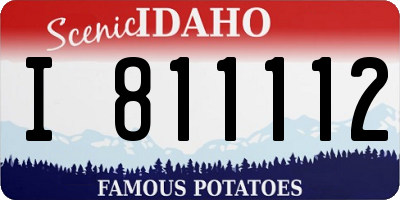ID license plate I811112