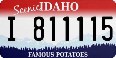 ID license plate I811115