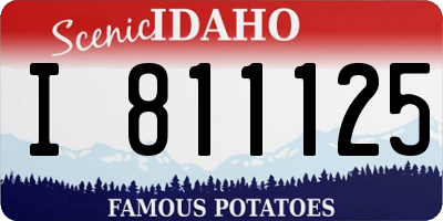 ID license plate I811125