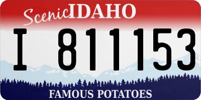ID license plate I811153