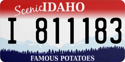 ID license plate I811183
