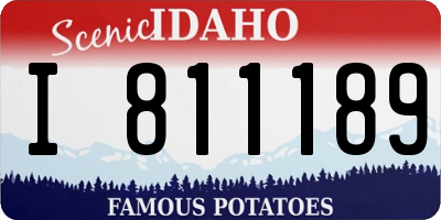 ID license plate I811189
