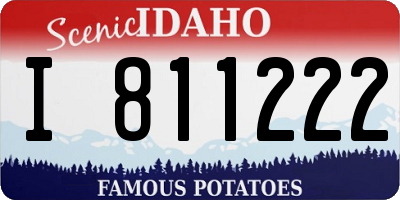 ID license plate I811222