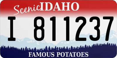 ID license plate I811237