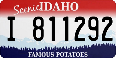 ID license plate I811292