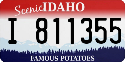 ID license plate I811355