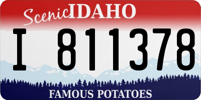 ID license plate I811378