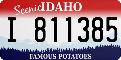 ID license plate I811385