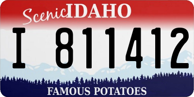ID license plate I811412