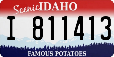 ID license plate I811413