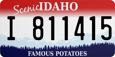 ID license plate I811415