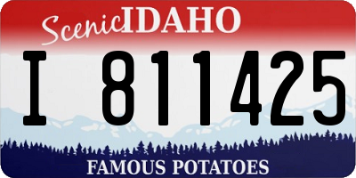 ID license plate I811425