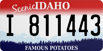ID license plate I811443