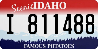 ID license plate I811488