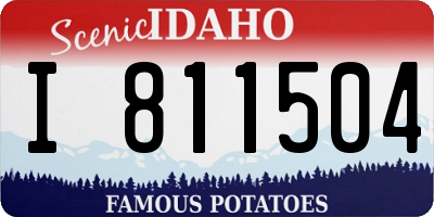ID license plate I811504