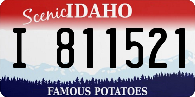 ID license plate I811521