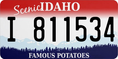 ID license plate I811534