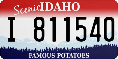 ID license plate I811540
