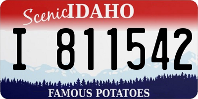 ID license plate I811542