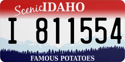 ID license plate I811554
