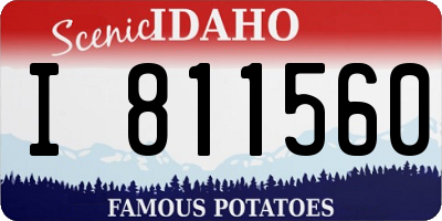 ID license plate I811560