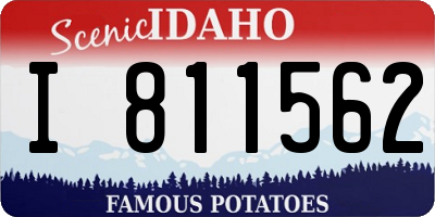 ID license plate I811562