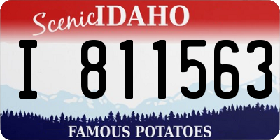 ID license plate I811563