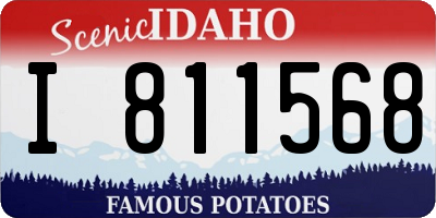 ID license plate I811568