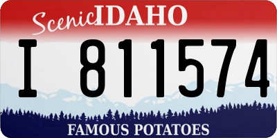 ID license plate I811574