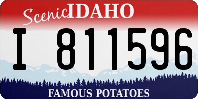 ID license plate I811596