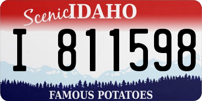ID license plate I811598
