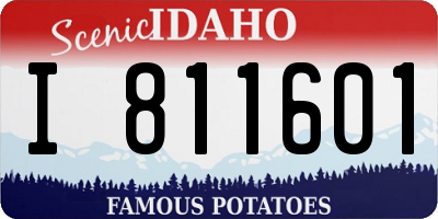 ID license plate I811601